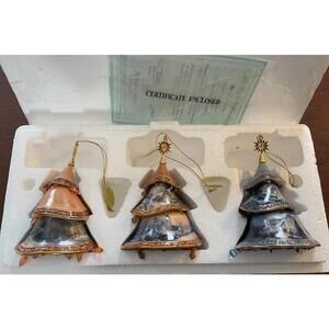 Thomas Kinkade Bone China Ornament Collection, set of 3